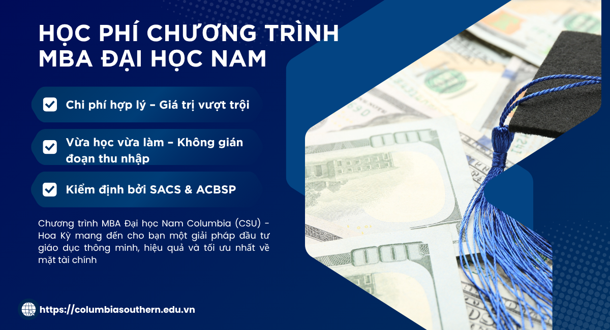 HỌC PHÍ CHƯƠNG TRÌNH MBA ĐẠI HỌC NAM
